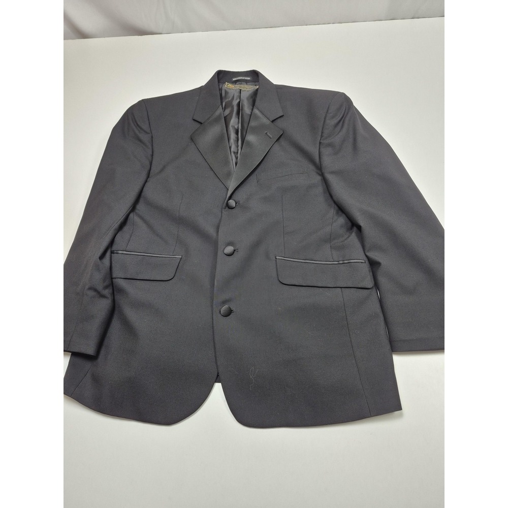 Loro Piana Lubiam Suit Jacket Men's 40 Short Black Wool Super 110s Tuxedo Formal